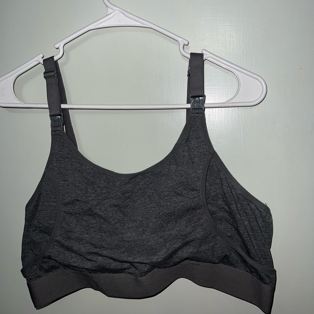 MomCozy Hands Free Grey Pumping Bra Size 2XL